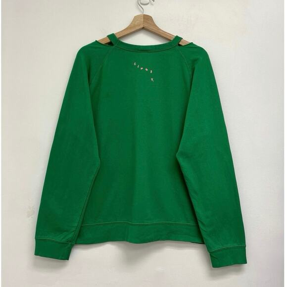 Clare V. for Anthropologie Oui French Paris Colorful Sweatshirt MODIFIED - Large - Picture 2 of 8